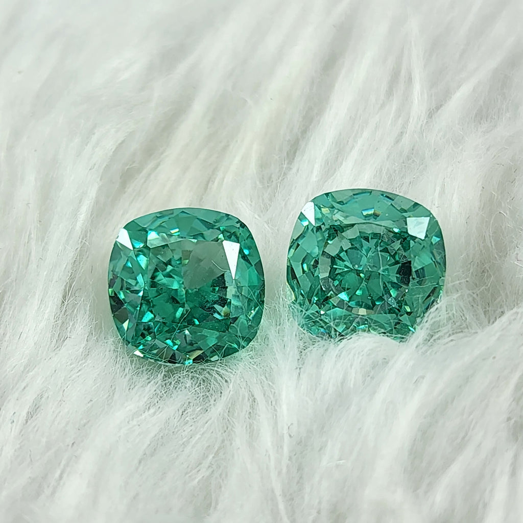 19.4 Carat Green Cushion Cubic Zirconia Diamonds