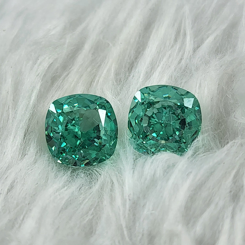 19.4 Carat Green Cushion Cubic Zirconia Diamonds